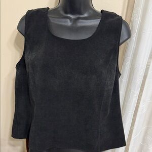 Sag Harbor Black Sleeveless Tank Top
